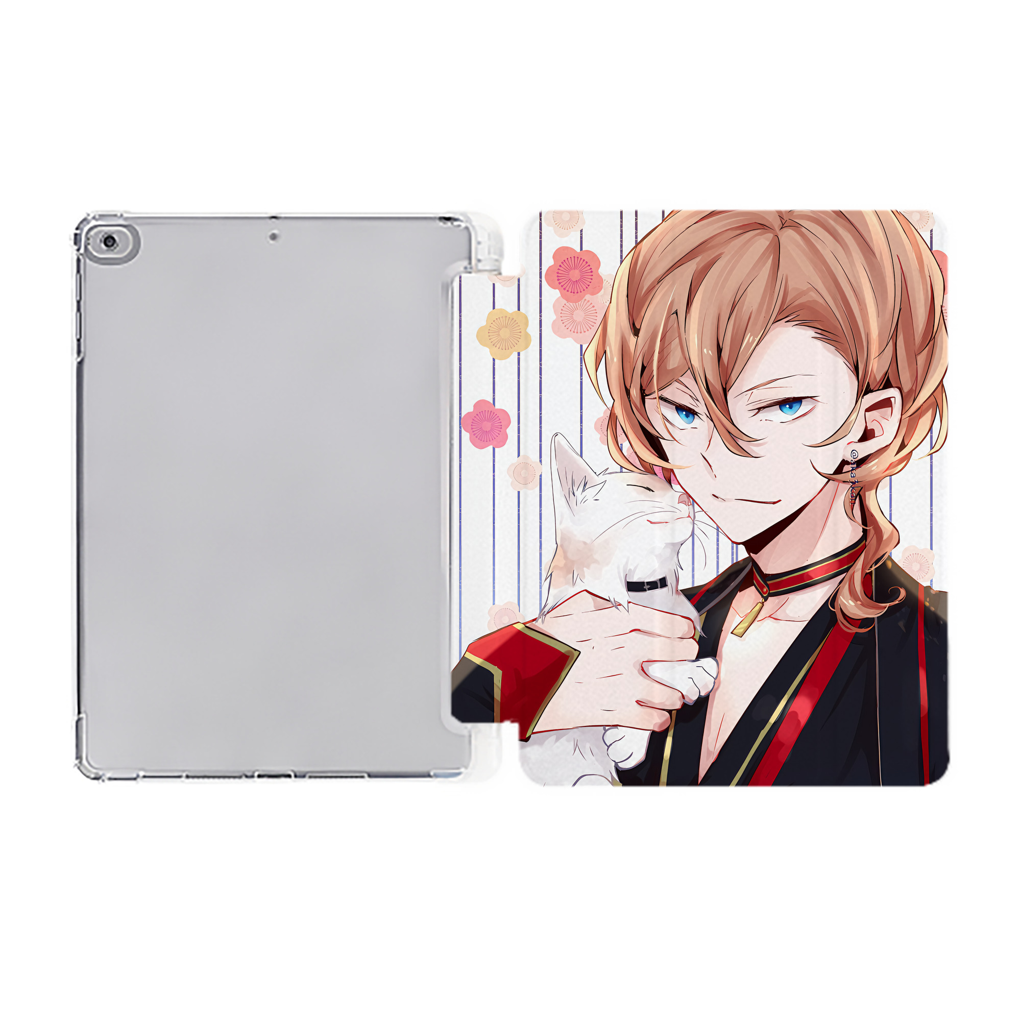 （画像用） 文豪ストレイドッグス Bungo Stray Dogs IPad ケース ペン収納付き 三つ折りスタンド PUレザー×シリコン 対応機種9.5/10.5/10.9インチ